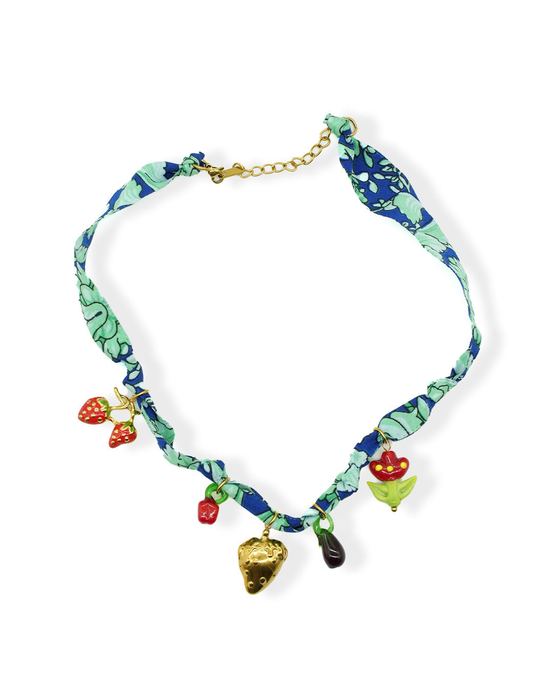 Berry Bloom Bandana Necklace