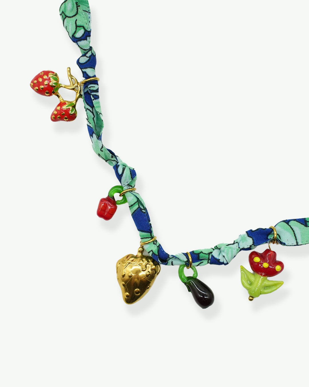 Berry Bloom Bandana Necklace