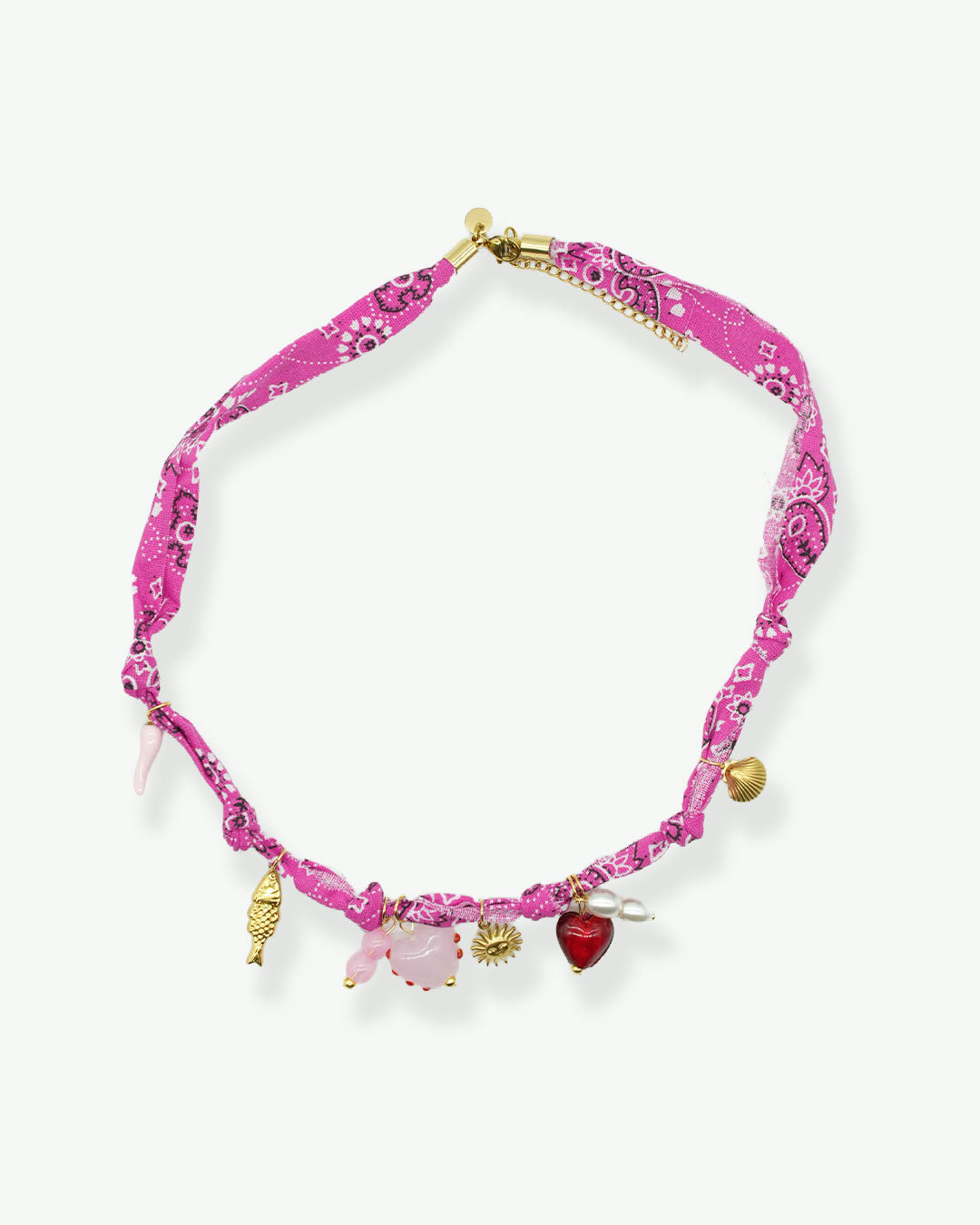 Pink Icon Bandana Necklace