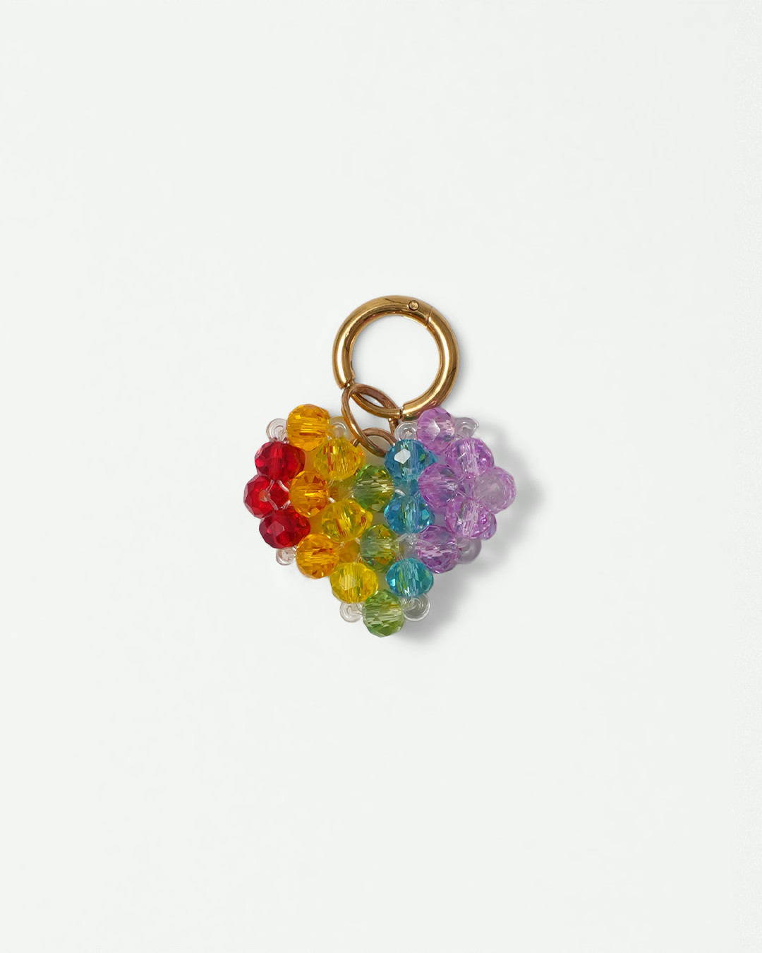 Crystal Vibes Rainbow Heart Charm