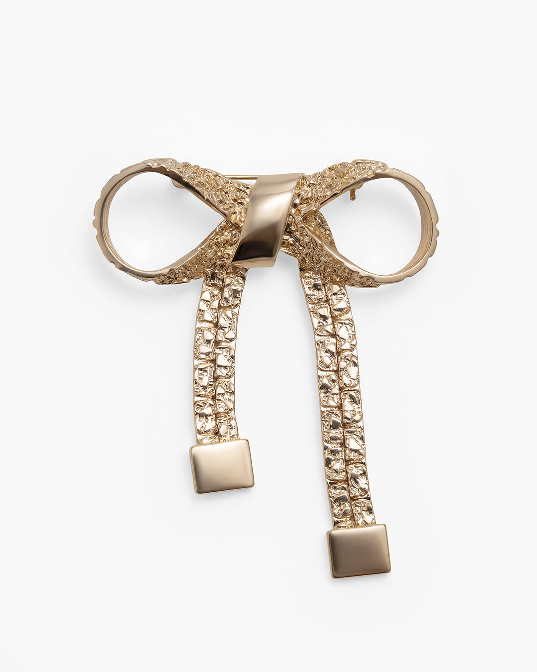 Golden Ribbon Drop Brooch